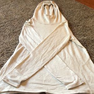 Cream light weight hooded top